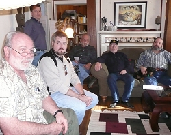 John Krebs, David Hardy, Sean Murray, John Iacullo, Jerry Armstrong and Carl Ziglin at the January 12, 2007, meeting at Anita's house