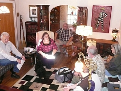 Anita & Co. discussing meteorites at her house