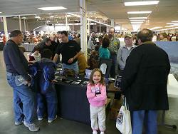 Maddie working the MAG booth at a local mineral & gem show